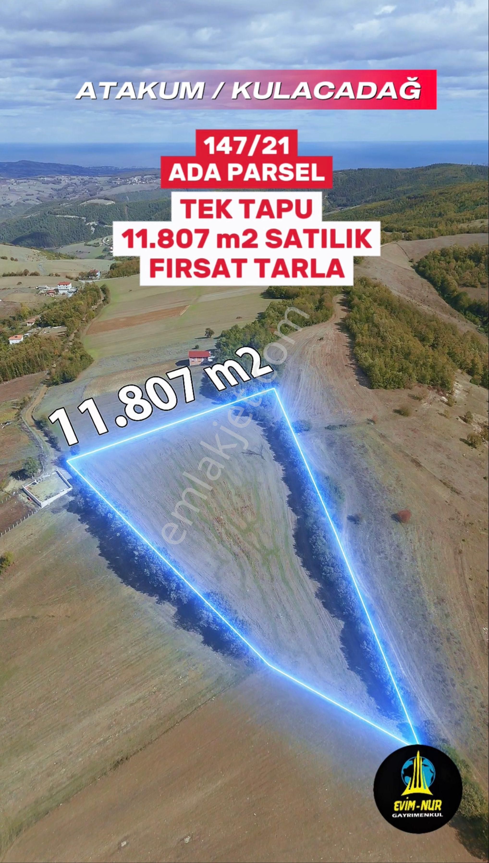 Evim-nur’dan Kulacadağ Mh 11.807m2 Satılık Fırsat Tarla