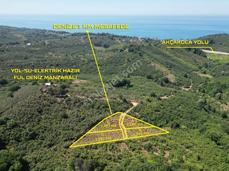 Akçakoca Hasançavuş'da Deniz Manzaralı İmarlı Satılık Arsa