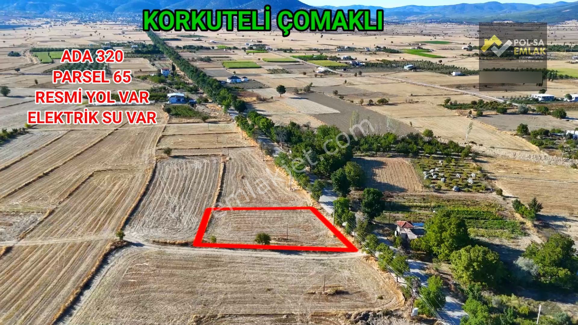 ✅korkuteli✅çomaklı Köyü✅satılık 1.337m2 Tarla✅elektrik Su Var - Görsel 3