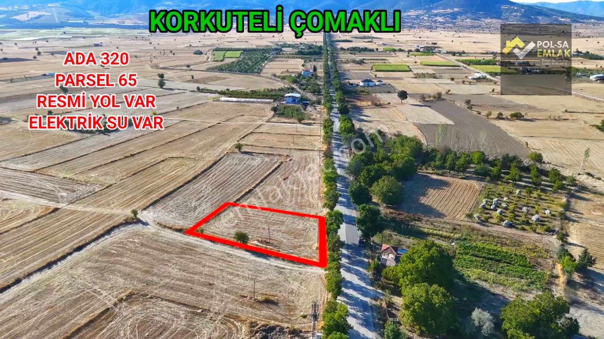✅korkuteli✅çomaklı Köyü✅satılık 1.337m2 Tarla✅elektrik Su Var - Görsel 4