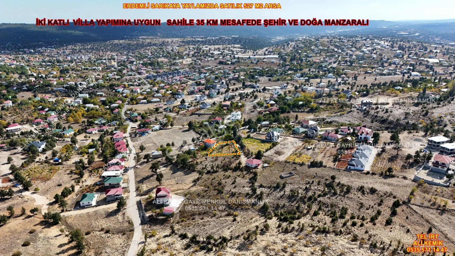 Mersin Erdemli Sarıkaya Yaylamızda Satılık 527 M2 Villa Arsası - Görsel 3