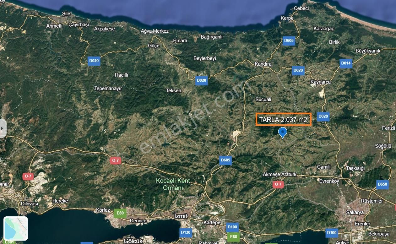 İzmit Bağlıca’da Satılık Tarla, Müstakil Tapulu - Görsel 5