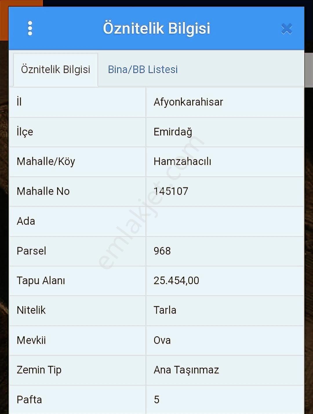 Kr Unity'den Emirdağ Hamzahacılı Köyünde Satılık Tarla