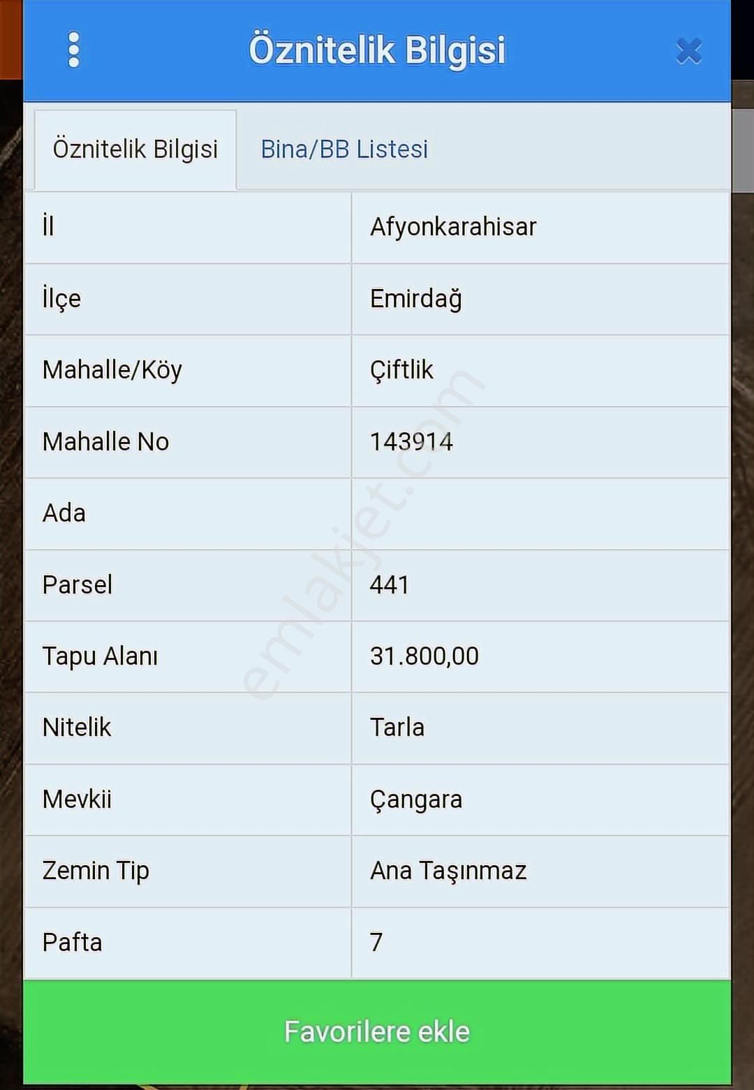 Kr Unity'den Emirdağ Çiftlik Köyünde Satılık Tarla