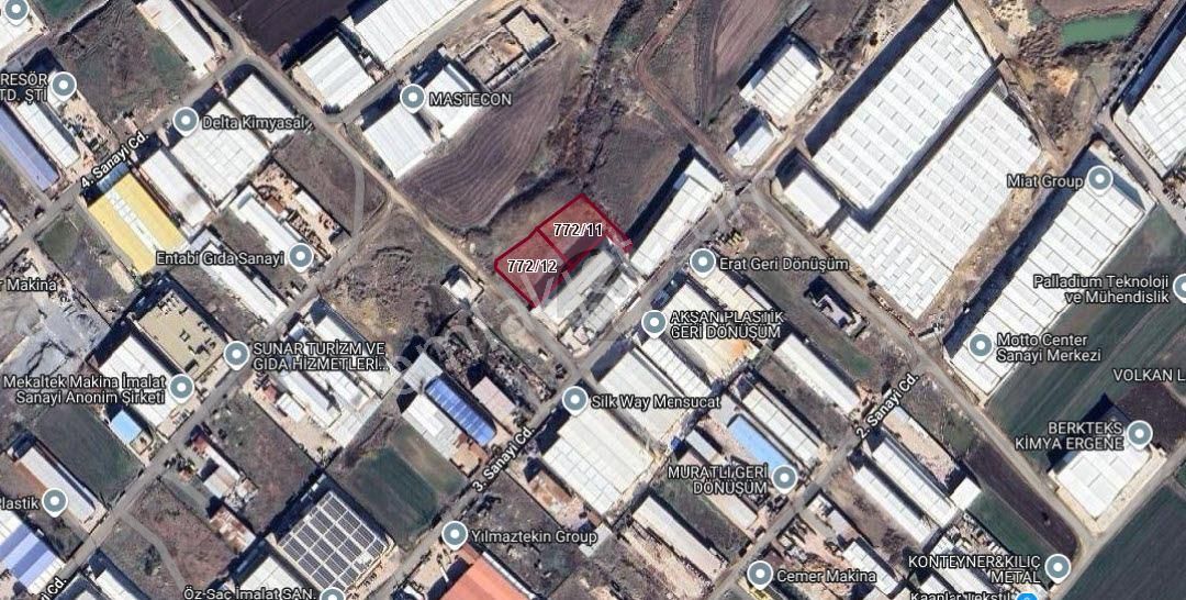 Marmaracık Bacasız Üretime Uygun Satılık Sanayi Arsası P.no:1810 En