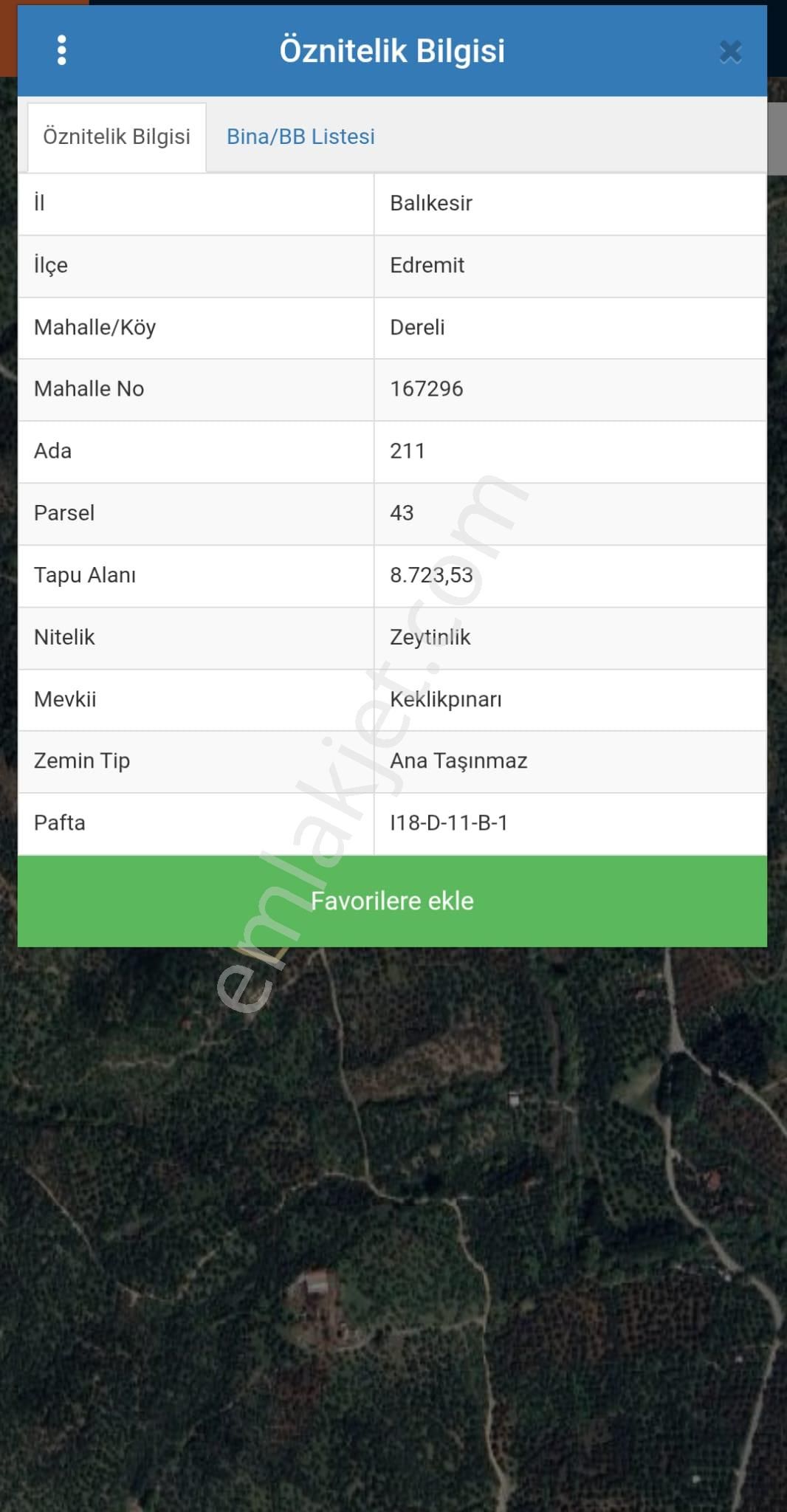 Golden Globy, Edremit Dereli'de​ Satılık 8,7 Dönüm Zeytinlik - Görsel 2