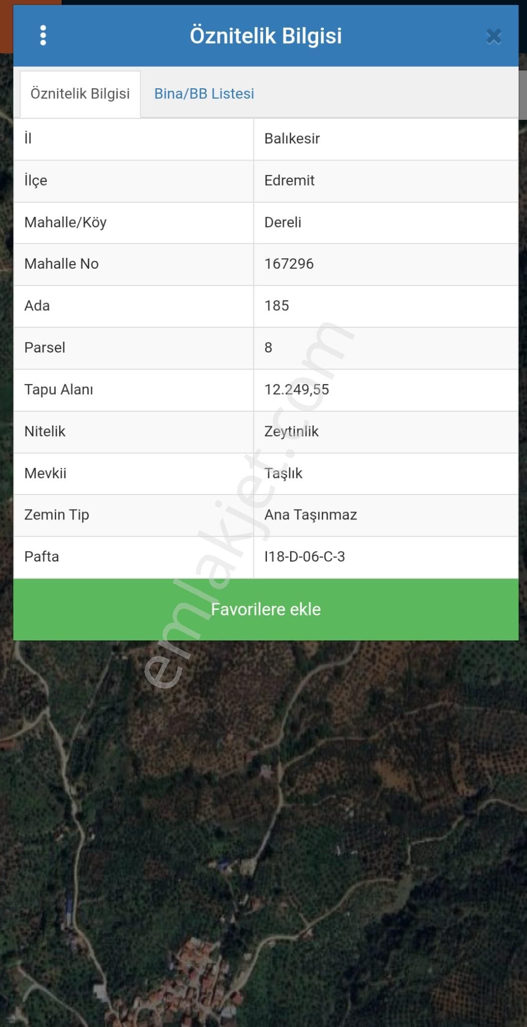 Golden Globy, Edremit Dereli'de​ Köye 800 Metre Mesafede Satılık 12.250 M2 Zeytinlik - Görsel 3