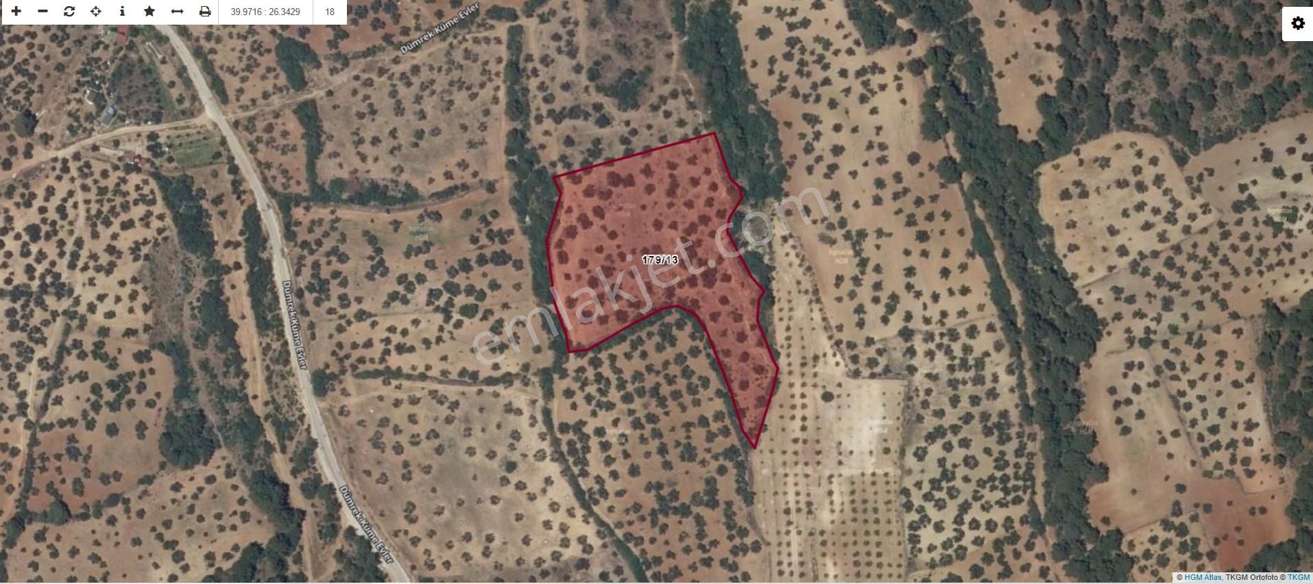 Çanakkale Merkez Dümrekte Köye Yakın Konumda 10.554 M² Zeytinlik - Görsel 6