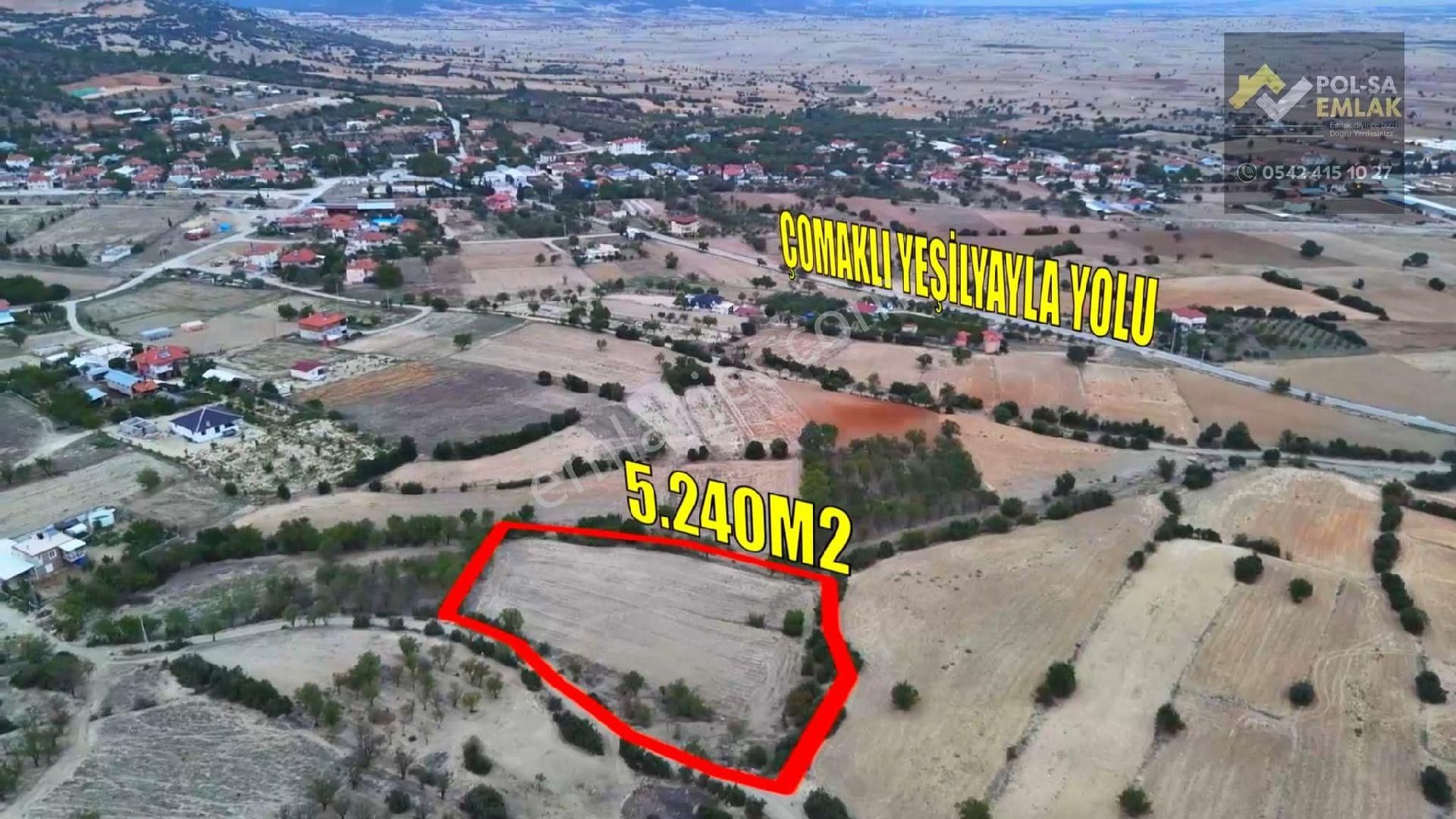 ✅korkuteli✅çomaklı Da ✅satılık 5.240m2 Tarla ✅resmi Yol Var✅elektrik Su Var