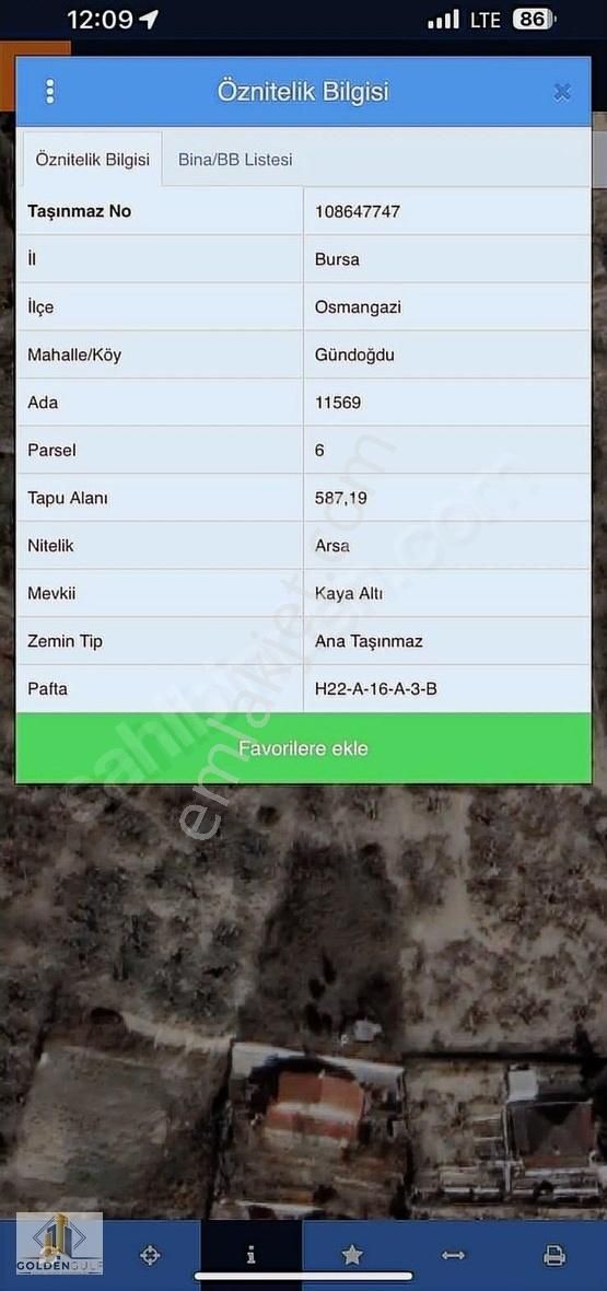 Goldengulf Emlak'tan Bursa Manzaralı Güzel Arsa - Görsel 9
