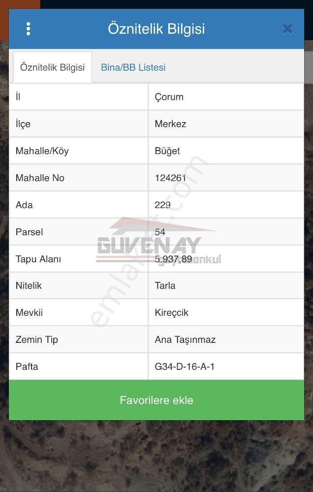 Güvenay - Çorum Ted İlerisi Büğet Yolu 7 Dönüm Satılık Tarla - Görsel 3