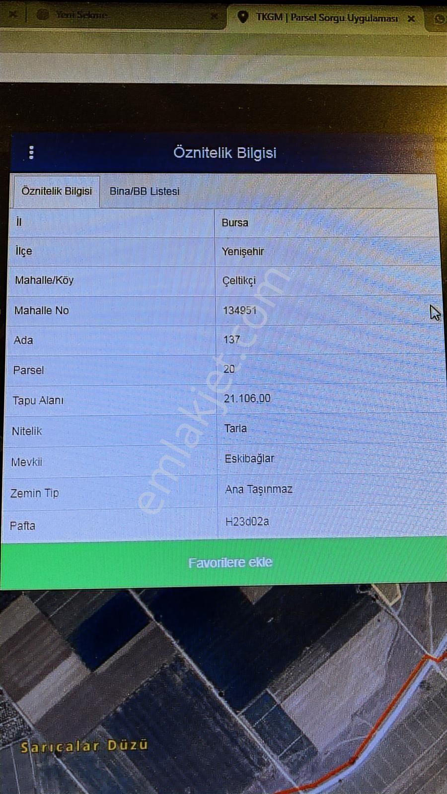 Bursa Yenişehir Çeltik Köyün De 21.100 M2 Tek Tapu Satılık - Görsel 3