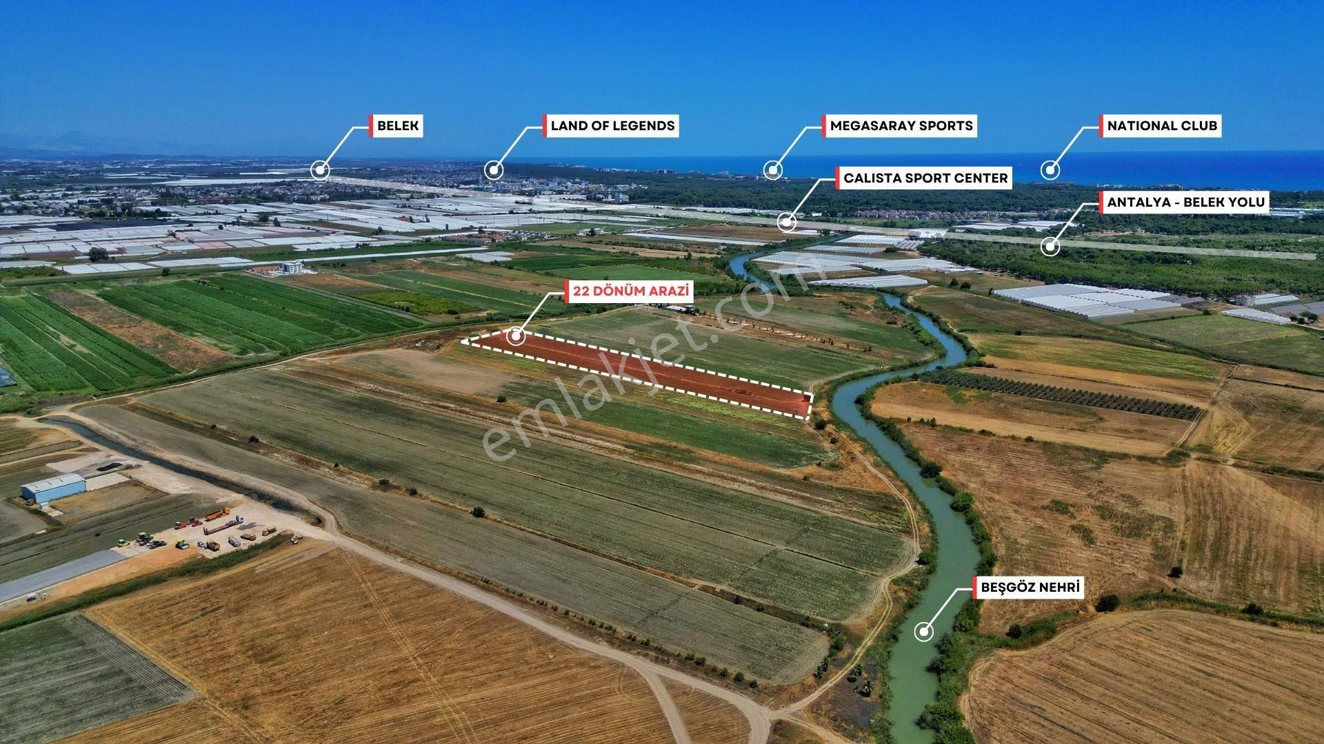 Çakallık, Serik, Antalya'da 22 Dönüm Satılık Yatırımlık Arazi - Görsel 2