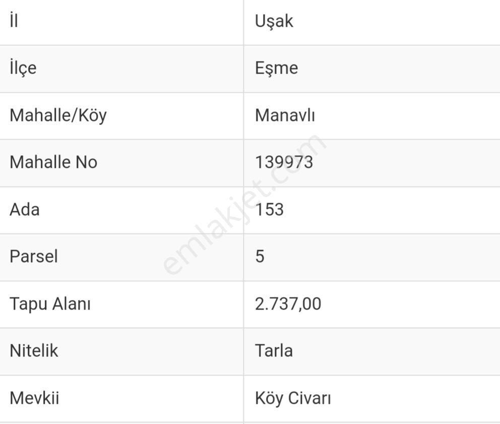 Murat Türkmen'den Uşak_eşme'de Satılık Tek_tapu Yatırıma_uygun Hesaplı 2737-m2_tarla - Görsel 2