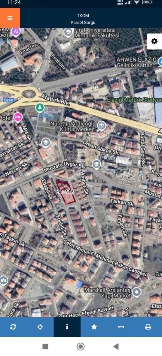 Millet Bahçesinin Alt Kısmında Satılık Arsa Hissesi