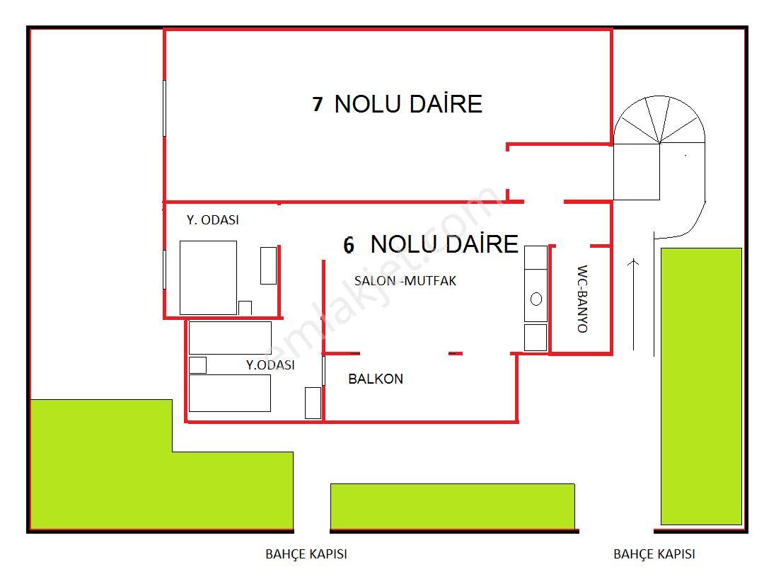 Didim Devlet Demiryolları Gaye 2+1 Suit Daire Klimalı Didim Ege Pansiyon 6 - Görsel 19