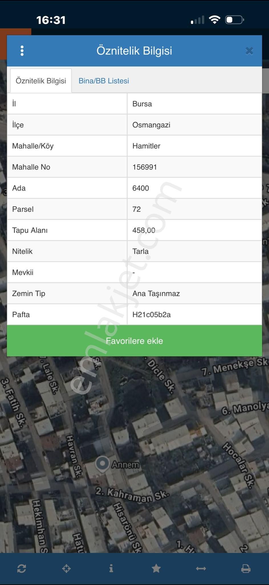 Vb Gayrimenkul Hamitler'de Merkezi Konumda Satılık 31 M2 Arsa