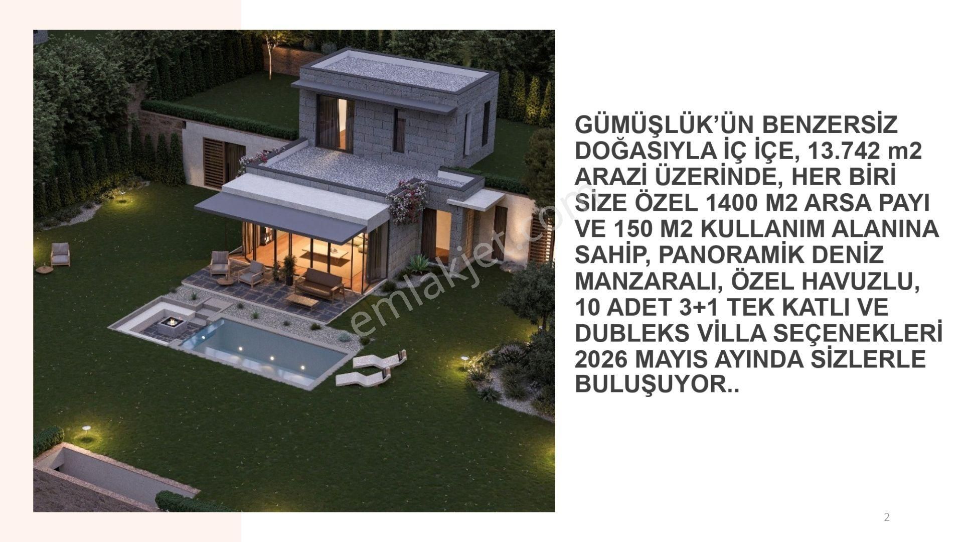 Bodrum Gümüşlük Müstakil Villa 3+1 ,müstakil Havuzlu Fırsat Proje - Görsel 4