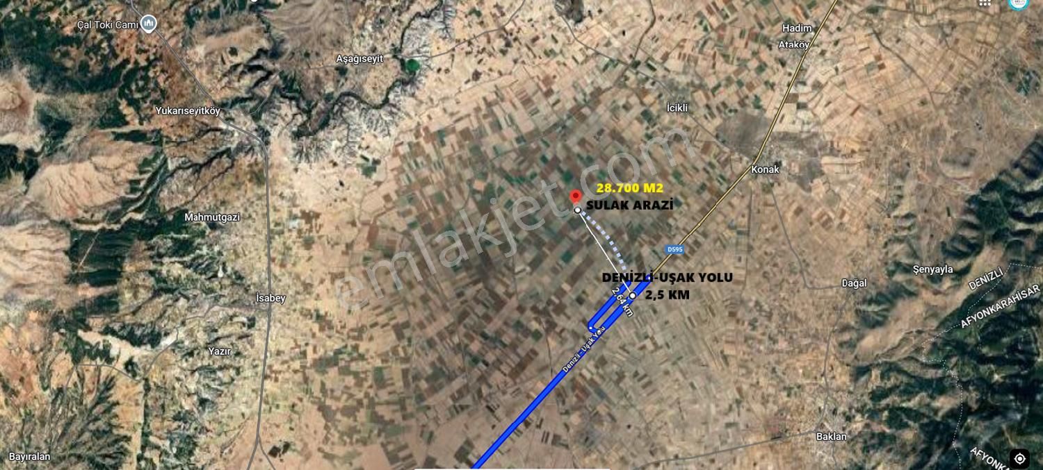 28.700 M² Sulak Arazi | Baklan Ovasında - Görsel 2