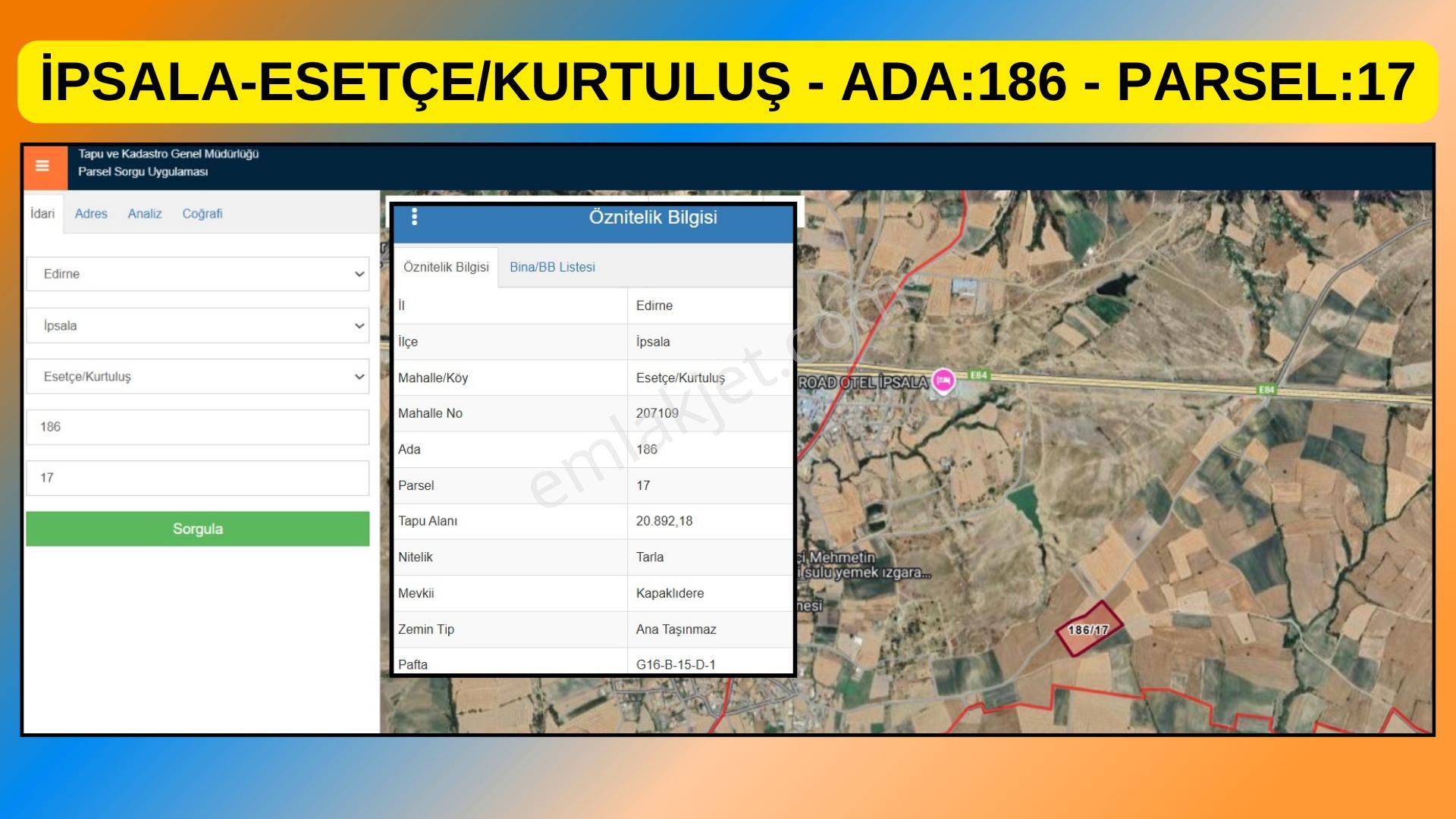 Edirne-ipsala-esetçe-satılık Arazi-ana Yola Ve Yerleşime 1 Km-tek Tapu - Görsel 9