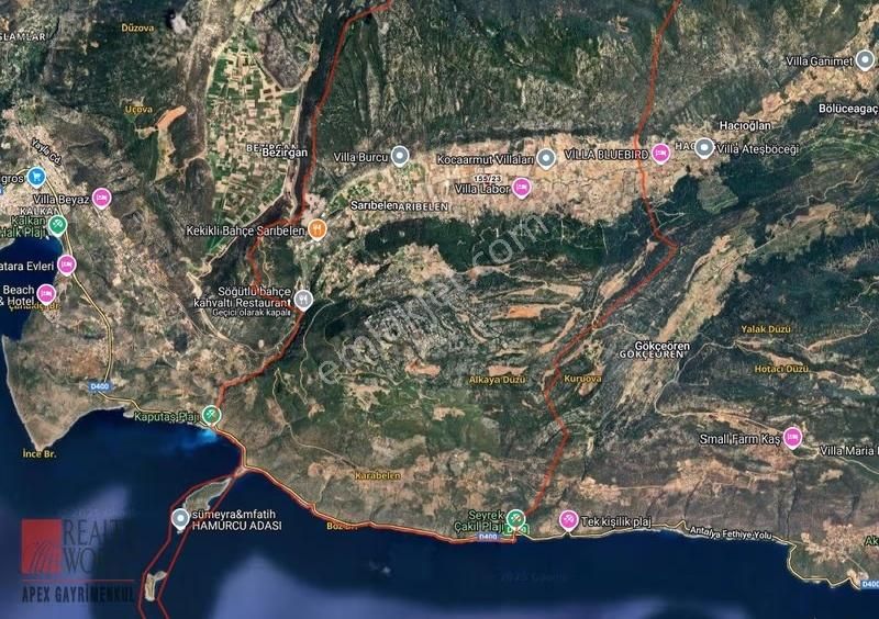 Kaş Sarıbelen | Müstakil Tapulu | Yatırımlık Satılık Tarla - Görsel 2