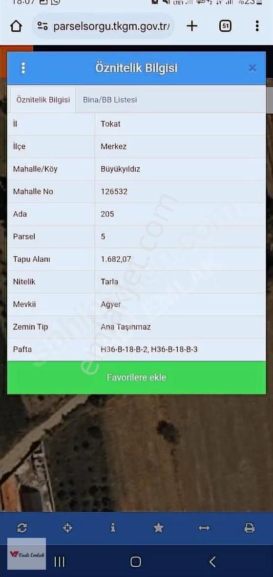 Vadi Emlak'ta Satılık Tek Tapu Tarla