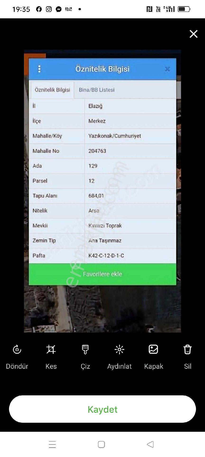 Yazıkonak Cumhoriyet Mh Sinde Satılık Arsalar - Görsel 3