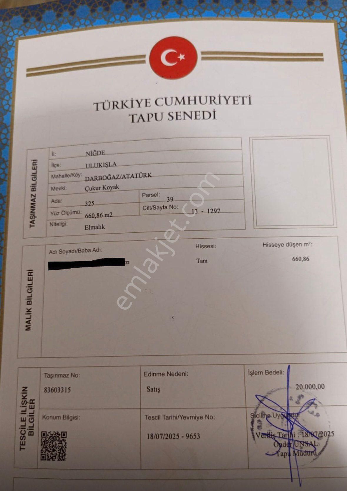 Ulukışla Darboğazında 660 M2 Satılık Arsa+konteyner - Görsel 7