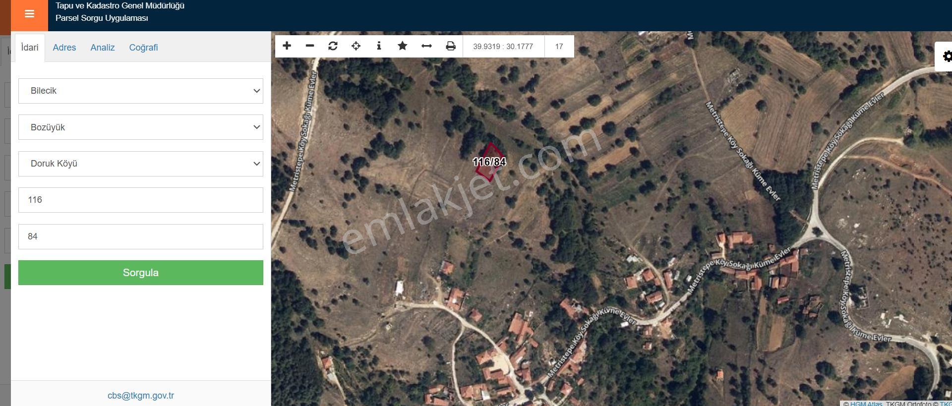 Sevgim'den Bozüyük Doruk, Metristepe'de Satılık 49 Dönüm Tarla - Görsel 20