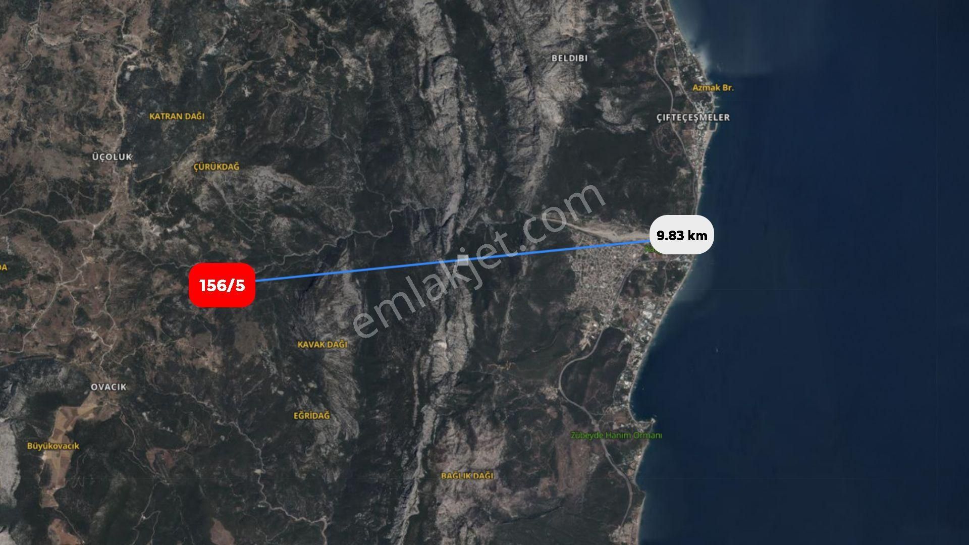 Kemer Ovacıkta Satılık 200 M2 Tarla! Toplam 10 Adet Yatırımlık! - Görsel 7