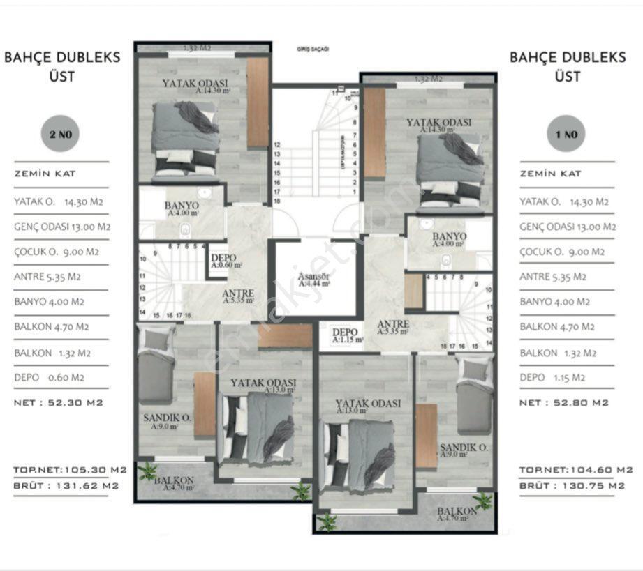 Vizyon Emlak'tan Site İçi Bahçe Kullanımlı Villa Konseptli % 20 Peşin 120 Aya Kadar Vade - Görsel 6