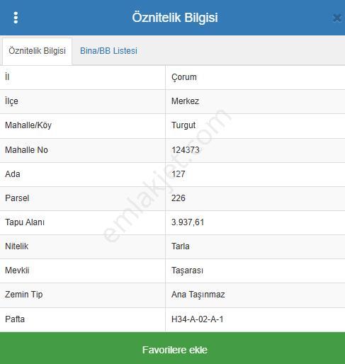 Çorum Merkez Turgut Köyünde Satılık Tarla - Görsel 3