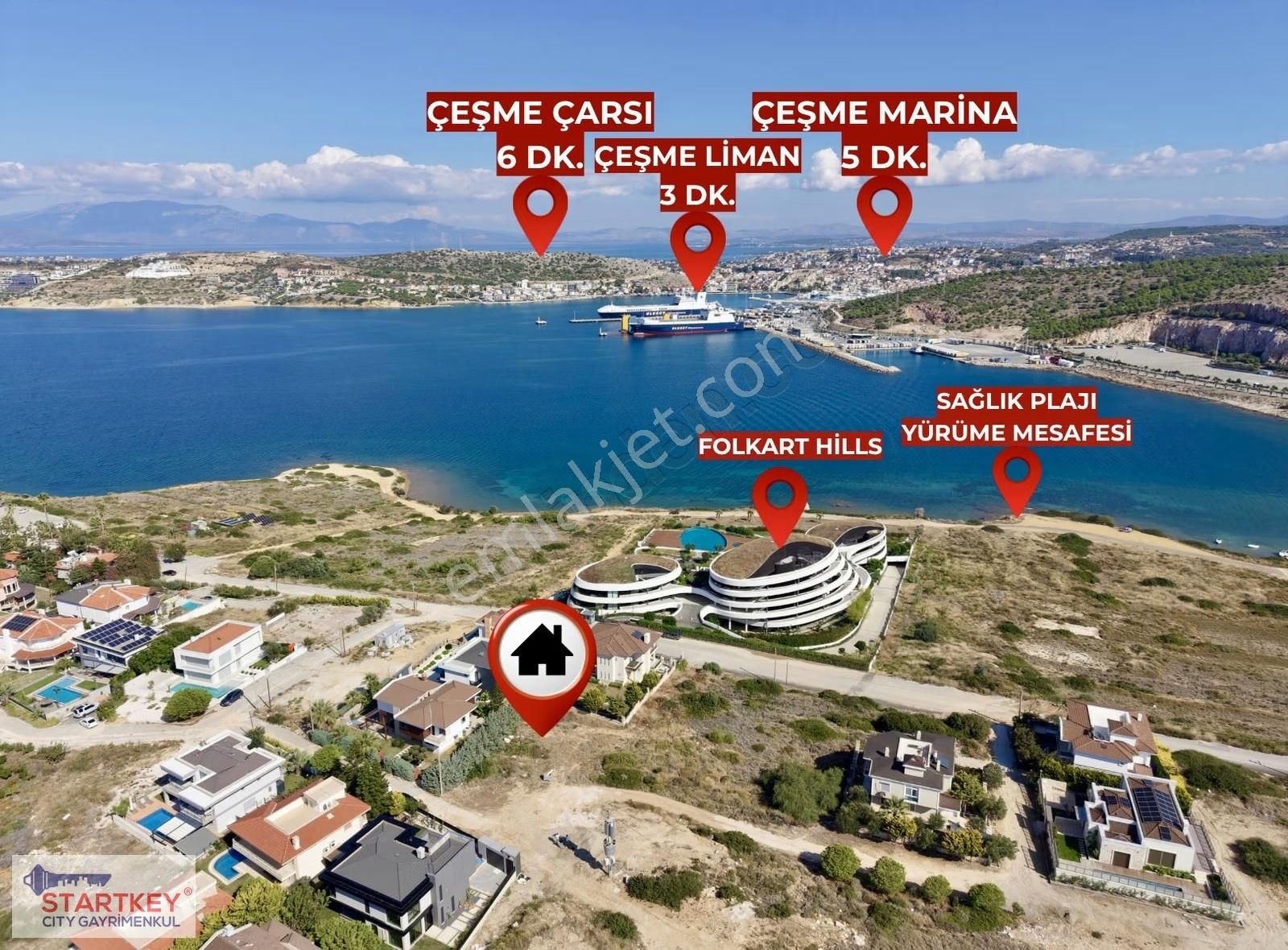 Çeşme Fenerburnu'nda Satılık Villa İmarlı Arsa - Görsel 7