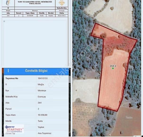Muğla Menteşe Esençay Mahallesinde Satılık 10.058 M2 Tarla - Görsel 4