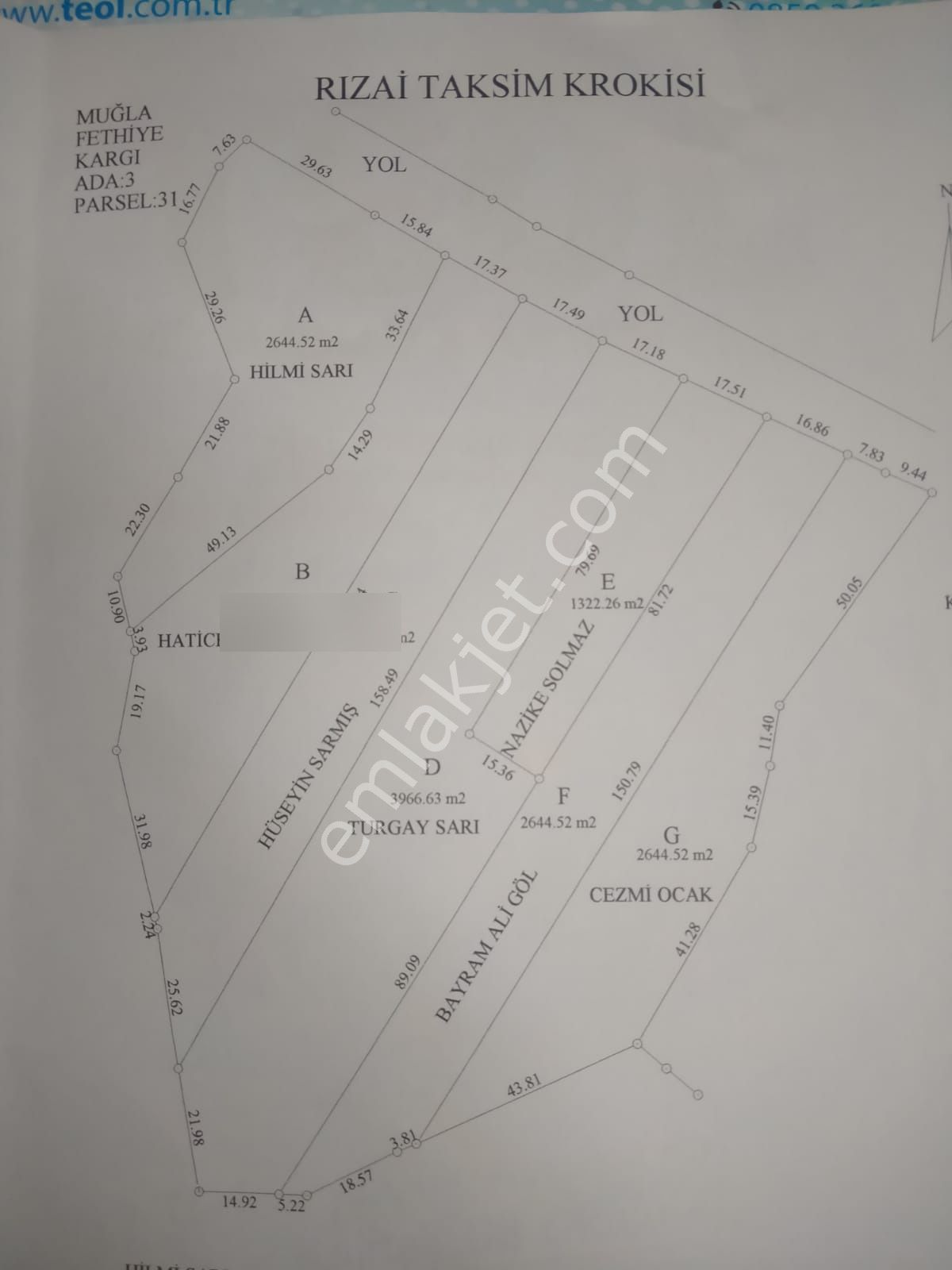 Fethiye Kargı’da 1322 M² Tek Tapu Arsa – Gelişim Bölgesinde Uzun Vadeli Yatırım - Görsel 5