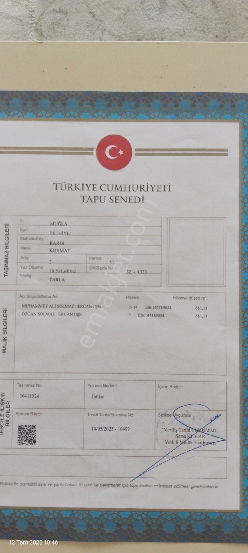 Fethiye Kargı’da 1322 M² Tek Tapu Arsa – Gelişim Bölgesinde Uzun Vadeli Yatırım - Görsel 4