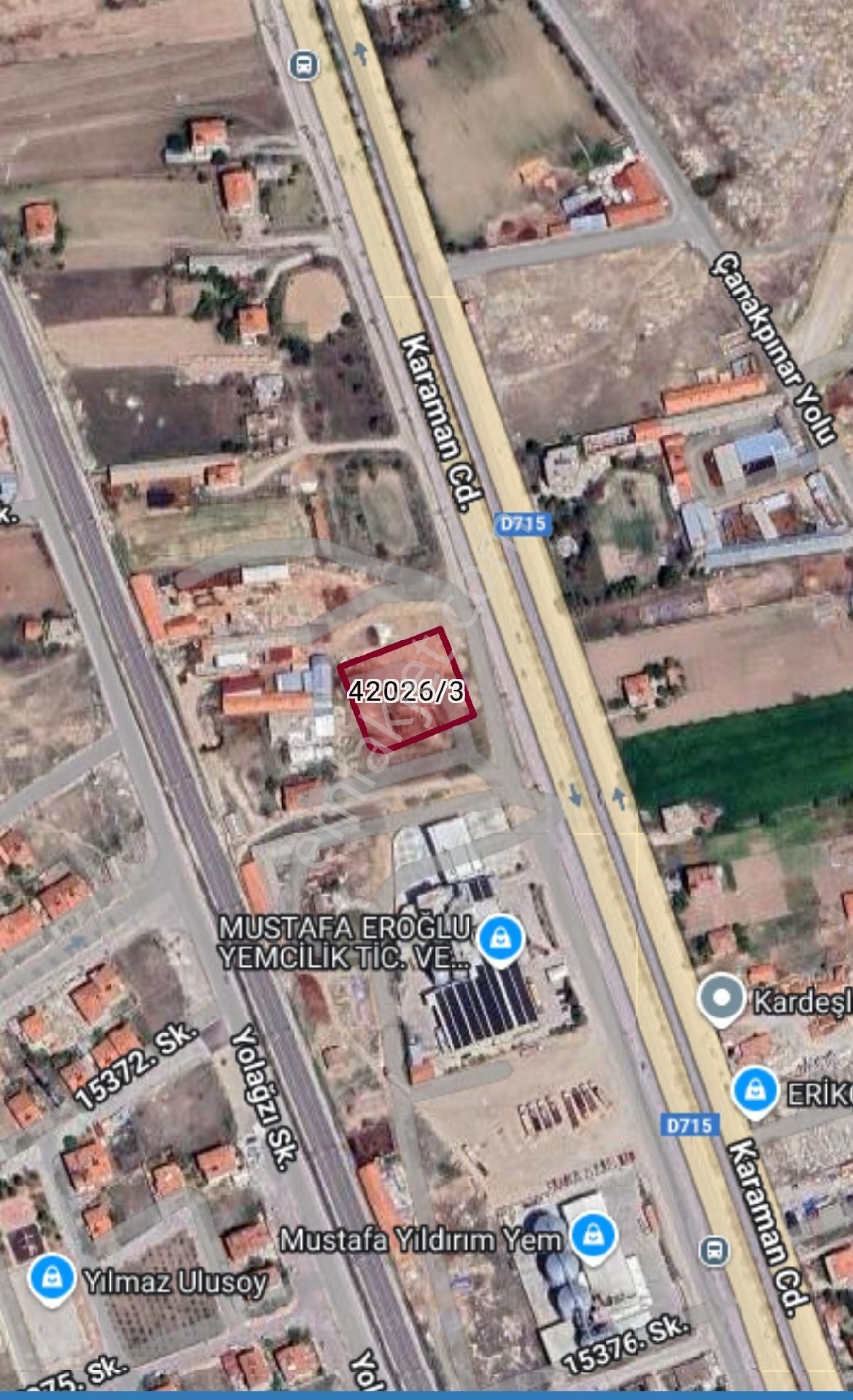 Meram Yaylapınar Da Karaman Yoluna Cephe 2000m² Sanayi İmarlı Alsata,yatırıma Uygun Arsa - Görsel 2