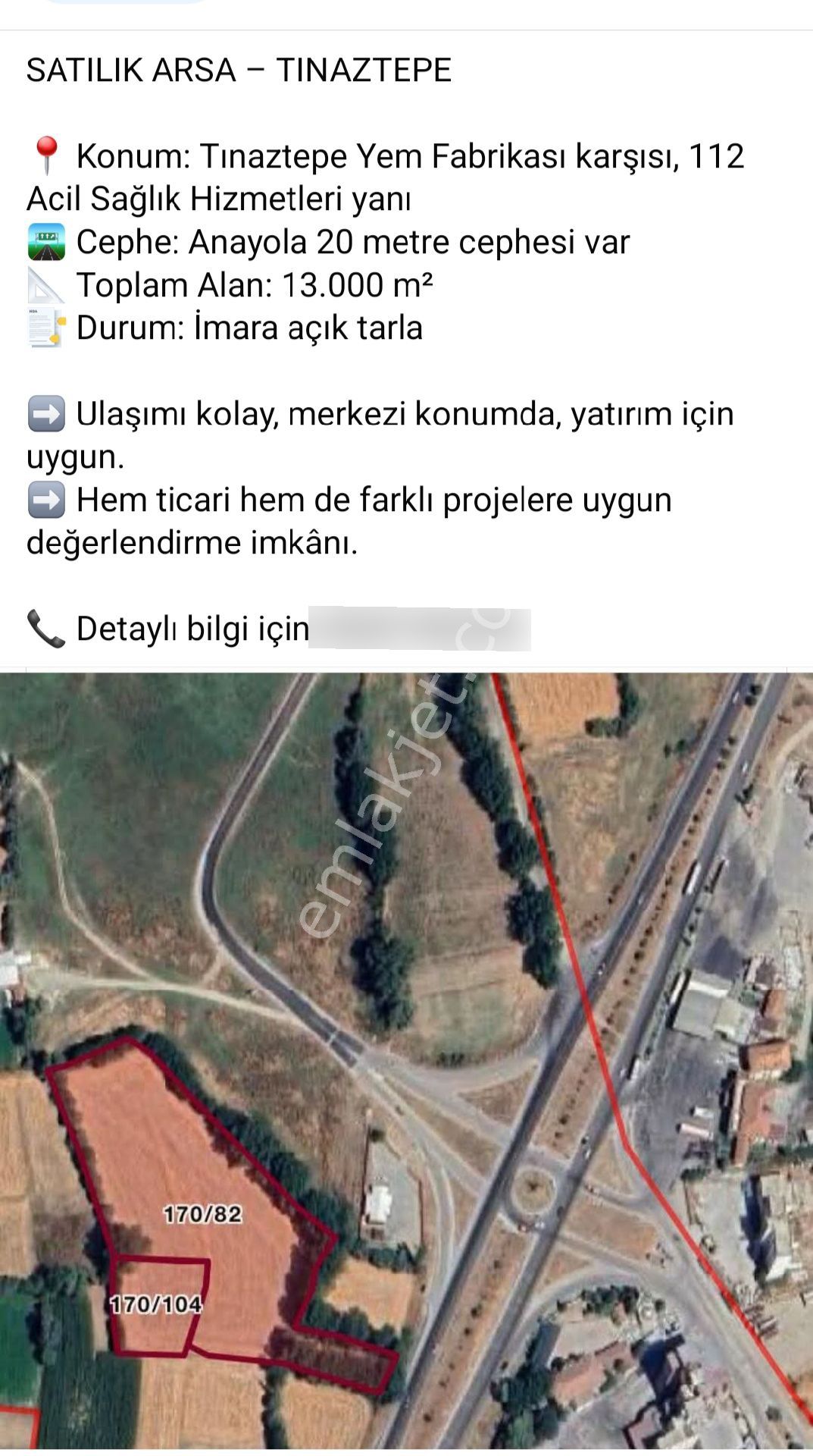 Afyon Antalya Kkakarayoluna Cepheli 13000m² Arsa - Görsel 2