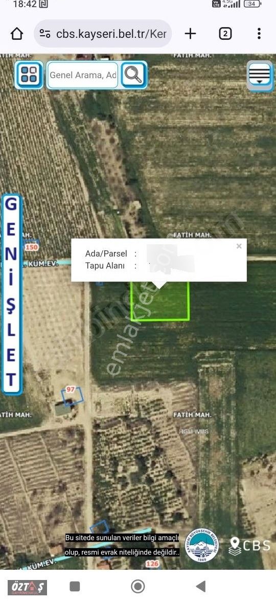 Yeşilhisar Kılcanda Etrafında Evler Olan Bağ - Görsel 5
