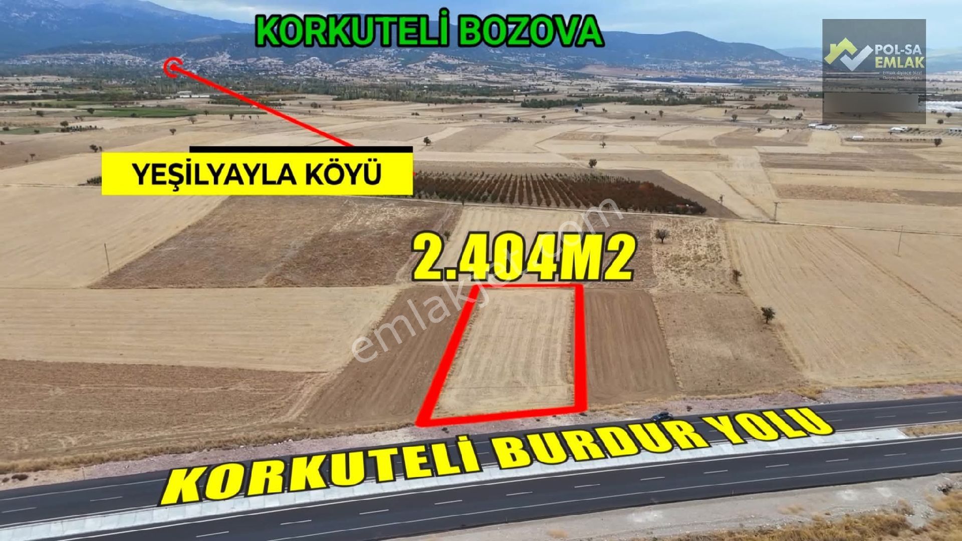 ✅korkuteli✅bozova'da ✅satılık 2.404m2 Tarla✅resmi Yol Var - Görsel 3
