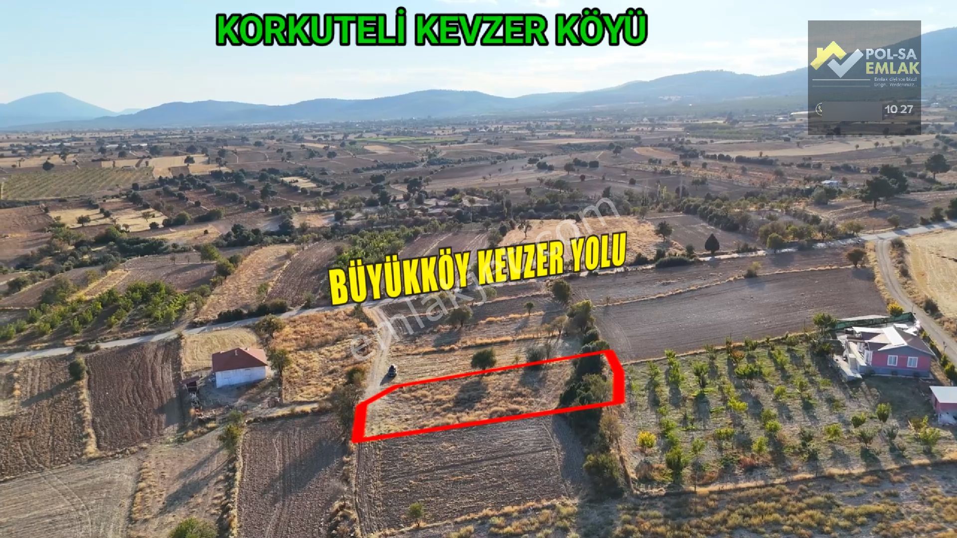 ✅korkuteli✅kevzer De✅satılık 1.033m2 Tarla✅resmi Yol Var ✅şebeke Suyu Var - Görsel 3