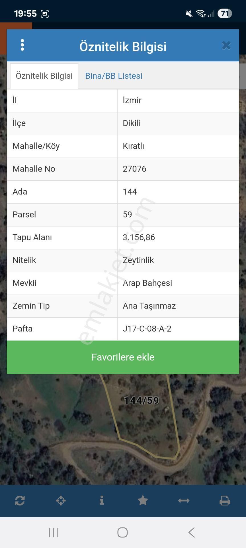 İzmir Dikili Kıratlıda Yola Sıfır Deniz Manzaralı Satılık 3160m2 Zeytinlik - Görsel 5