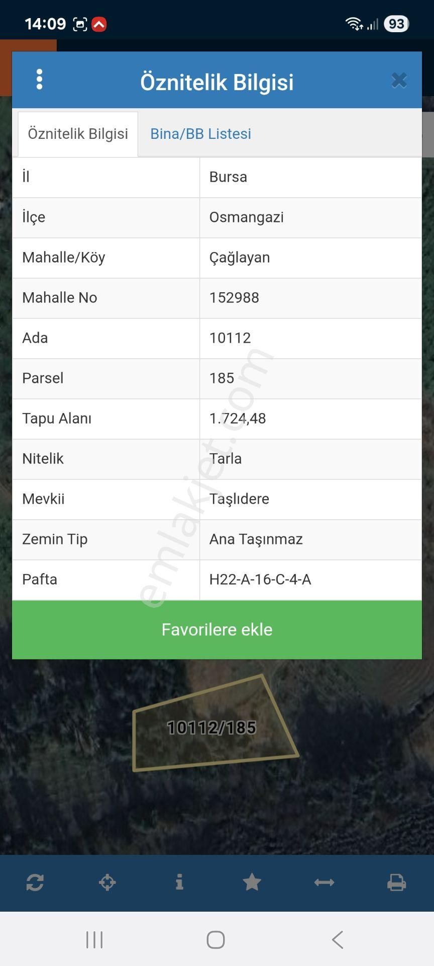 Bursa Çağlayanda Komisyonsuz Satılık 1724m2 Hobi Bahçesi - Görsel 10