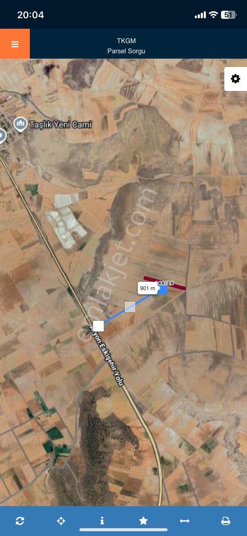 Seyitgazi Ayvalıda 10.850 M² Kadastral Yola Cepheli Düz Tarla - Görsel 2