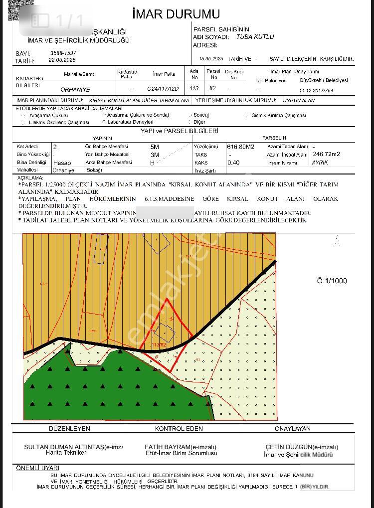 Kaçmaz Emlak'tan Kocaeli İzmit'te Satılık İmarlı 616m2. Arsa - Görsel 10