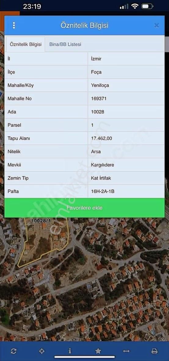 Yenifoça Donantkent'de Deniz Manzaralı Satılık Arsa
