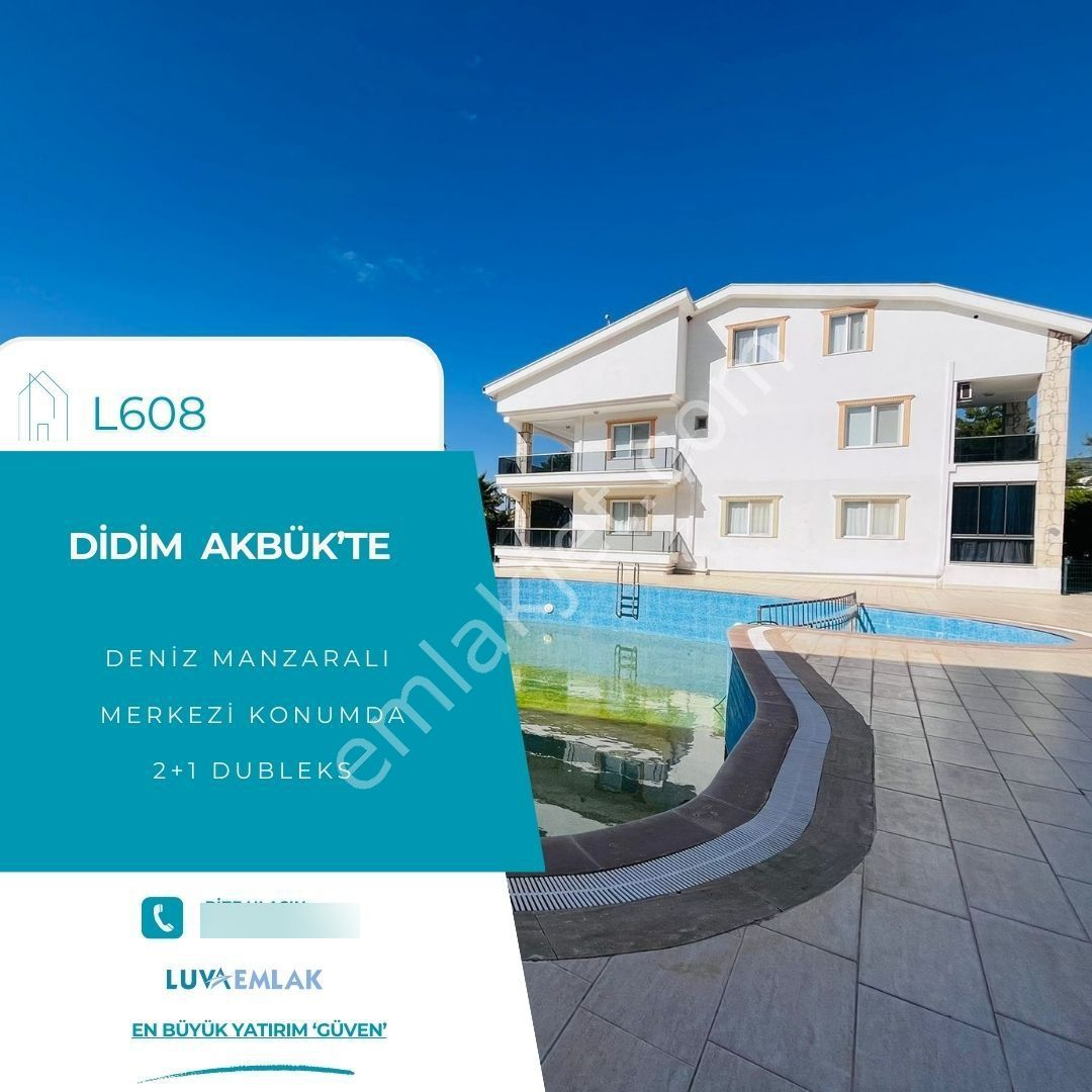 Didim Akbük'te Deniz Manzaralı Eşyalı 2+1 Dubleks