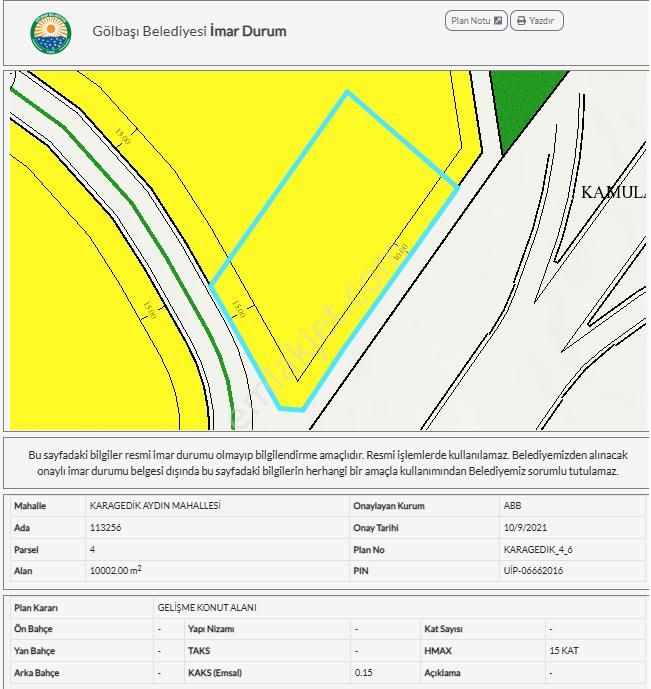 Gölbaşı Karagedik İmarda Satlık İmarlı 400m2 Arsa Mng Projesinde - Görsel 5
