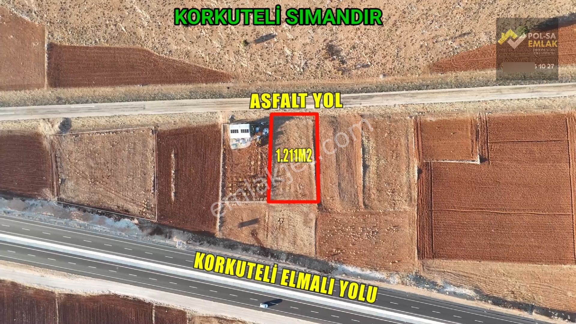 ✅korkuteli✅sımandır Da✅satılık 1.211m2 Tarla✅asfalt Yola Cephe - Görsel 11