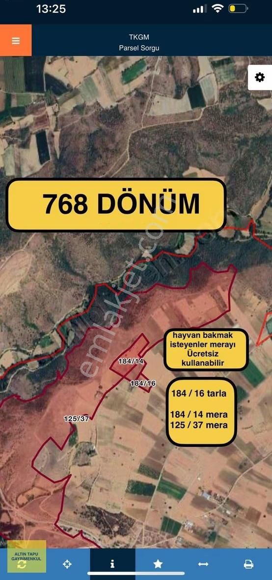 5.658 Tarla + 768 Dönüm Mera Kullanımı